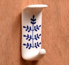 Beautiful White Ceramic Self Adhesive Hook for Bathroom